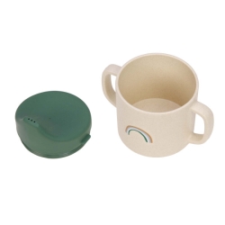 Tasse d'apprentissage en cellulose - Happy Smile VERT