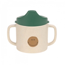 Tasse d'apprentissage en cellulose - Happy Smile VERT