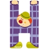 Lettre clown H