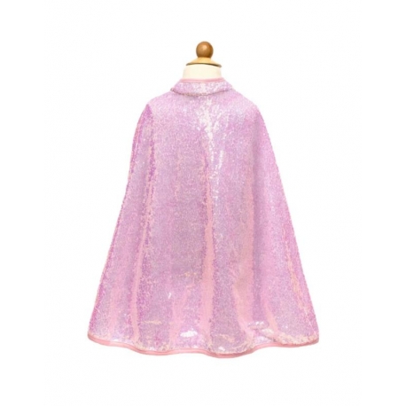 Déguisement - Cape de princesse sequins rose 7/8 ans