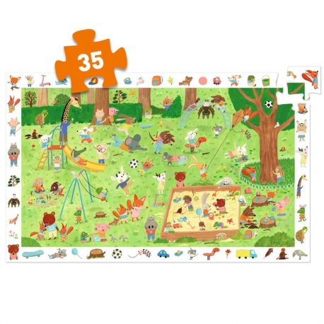 Puzzle observation 35 pièces - Le square des petits amis