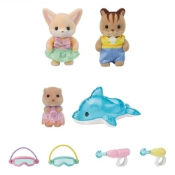 Sylvanian Families - Le trio des bébés à la piscine