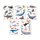 50 stickers repositionnables - Animaux marins