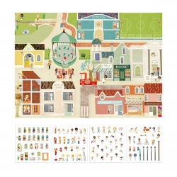 100  stickers repositionnables - La ville et ses habitants