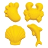 Scrunch - Set de 4 moules de sable jaune pastel