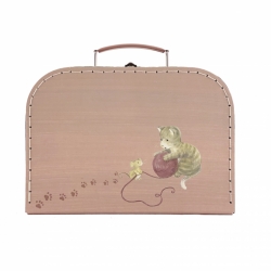 Valise pompoms  et tricotin