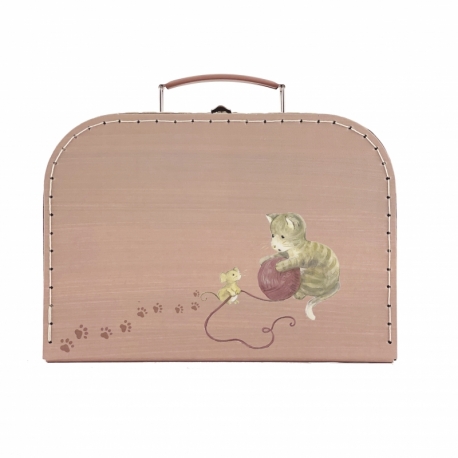 Valise pompoms  et tricotin
