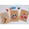 Tampographie sur bois - Les animaux de la forêt
