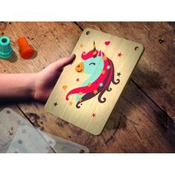Tampographie sur bois - Personnages enchantés