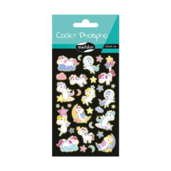 Cooky stickers phosphorescent - Licornes