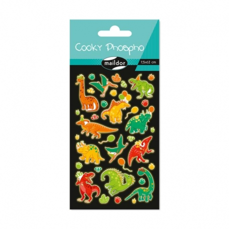 Cooky stickers phosphorescent - Dino