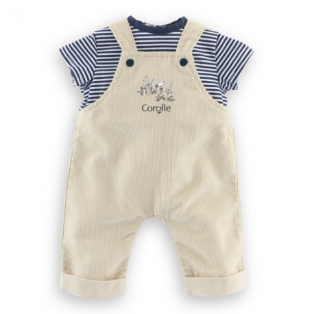 Vêtement t-shirt + salopette  bébé 36cm