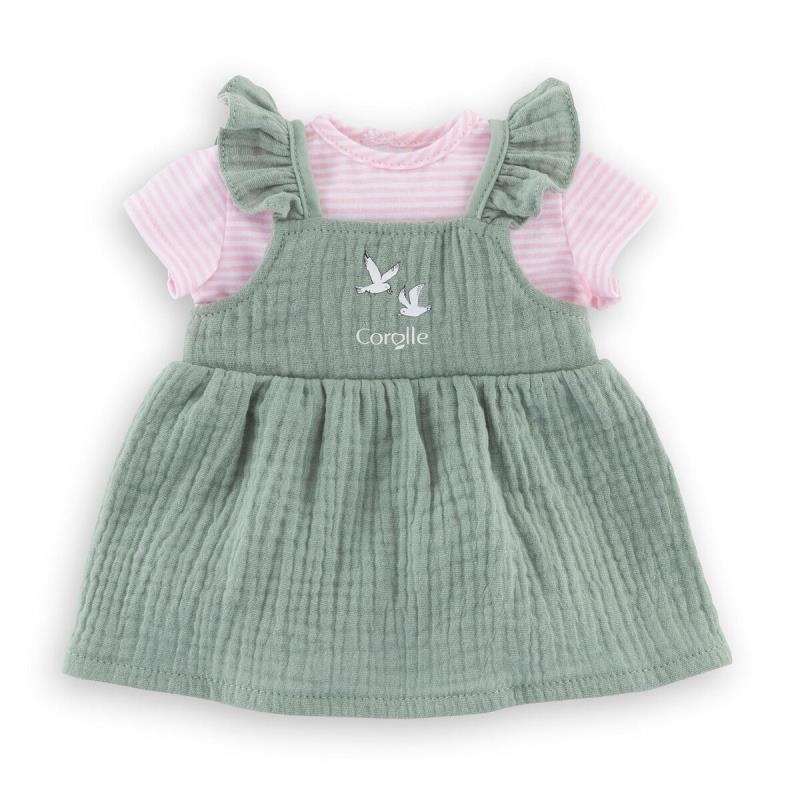 Vêtement robe volants + T shirt bébé 30 cm