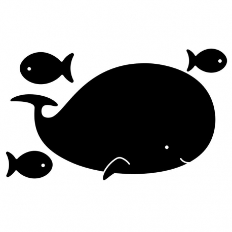 Tableaux noirs adhésifs avec forme - Poissons