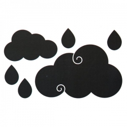 Tableaux noirs adhésifs avec forme - Nuage
