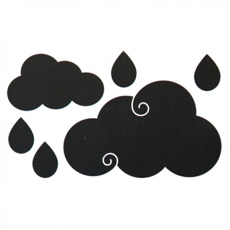 Tableaux noirs adhésifs avec forme - Nuage