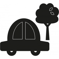 Tableaux noirs adhésifs avec forme - Voiture