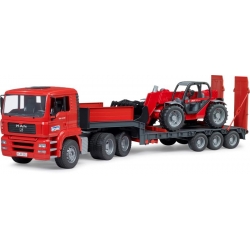 Camion semi - remorque avec chargeur téléscopique