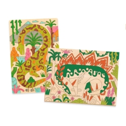 Coloriage sur bois - Dino world