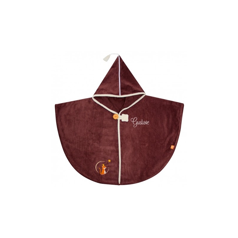 Cape de bain velours - Tigre chocolat