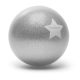 Ratatam - Grand ballon pailleté argenté 22 cm