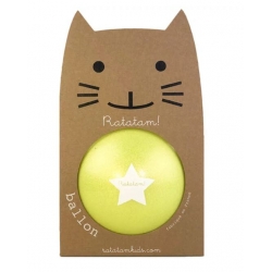 Ratatam - Ballon pailleté jaune summer 15 cm