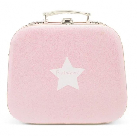 Ratatam -  Valise pailletée rose
