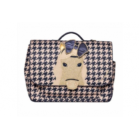 Cartable It Bag Midi - Houndstooth Horse