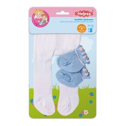 Chaussettes et collant blanc/bleu