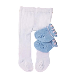 Chaussettes et collant blanc/bleu