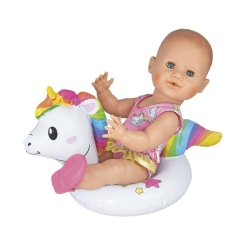 Set 3 pièces de bain pour poupée Licorne 28-35cm