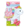 Set 3 pièces de bain pour poupée Licorne 28-35cm