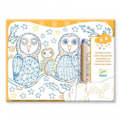 Coloriages à révéler - Familles des sous-bois