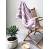 Serviette de bain rayée Papillons 70x140cm - Parme