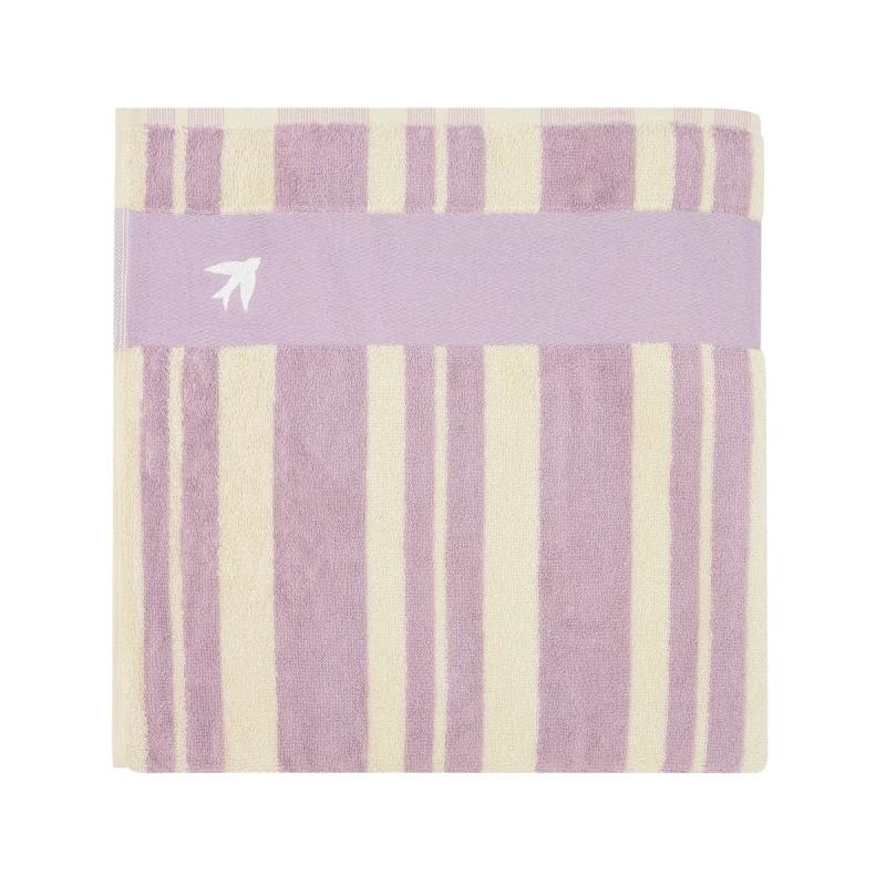 Serviette de bain rayée Papillons 70x140cm - Parme
