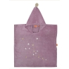 Poncho velour 4/6 ans - Papillons parme
