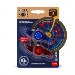 Set de deux lampes pour rayons de vélo - Bleu et rouge