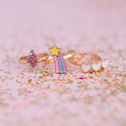 Set de bagues fantaisies - Coeurs