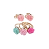 Set de bagues et boucles d'oreilles Fleurs