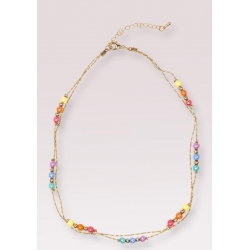 Collier arc-en-ciel doré