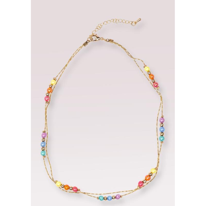 Collier arc-en-ciel doré