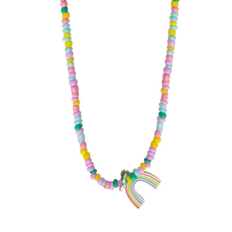 Collier de perles arc-en-ciel