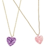 Collier coeur paillette
