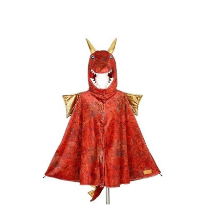 Déguisement - Cape de dragon rouge 4/7 ans