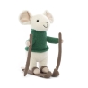 La souris joyeuse fait du ski
