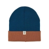 Little gang - Bonnet Run en laine bleu et brun 1-3 ans