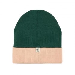 Little gang - Bonnet Smile vert et rose en laine 3-6 ans