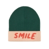 Little gang - Bonnet Smile vert et rose en laine 3-6 ans