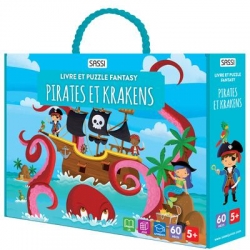 Livre et puzzle fantaisy - Pirates et Krakens