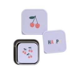 Lot de 3 boites à goûter - Happy Fruit Cerise